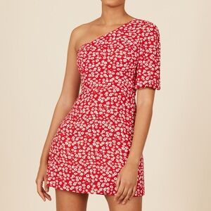 One shoulder fitted mini dress